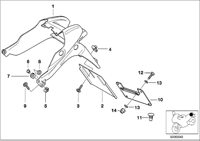 46622307813 - : Mudguard for BMW-Motorrad Image