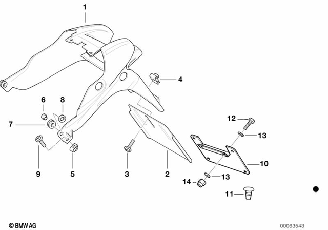 46632307863 - Frame and Mounting Parts: Tail Part Prime Coated -  for BMW-Motorrad Image