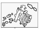 6H121026ED - Cooling System: Water Pump Assembly for Volkswagen: Beetle, CC, Eos, GTI, Jetta, Passat, Tiguan, Tiguan Limited Image