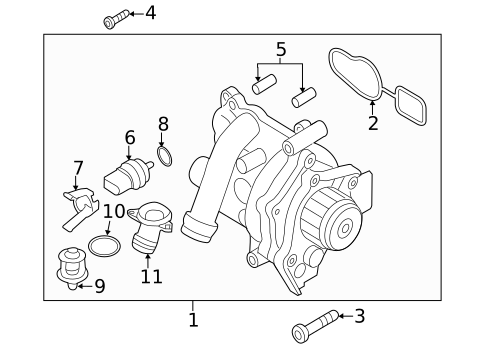 Water Pump & Related Components for 2010 Volkswagen GTI #0