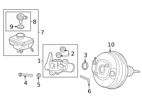Master Cylinder - Components On Dash Panel for 2013 Audi Q5 #0