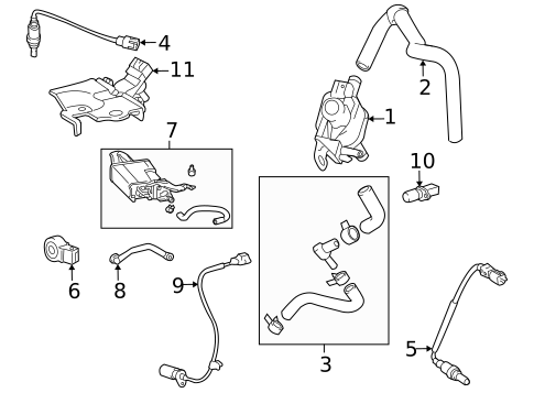 Emission Components for 2011 Lexus HS250h #0