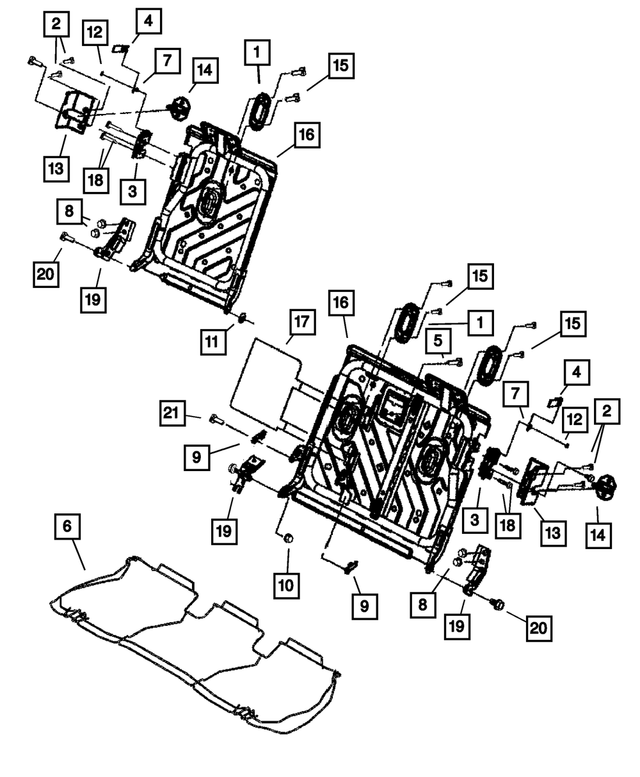 1JE651DVAA - Interior Trim: Seat Latch Bezel, Left for Mopar Image