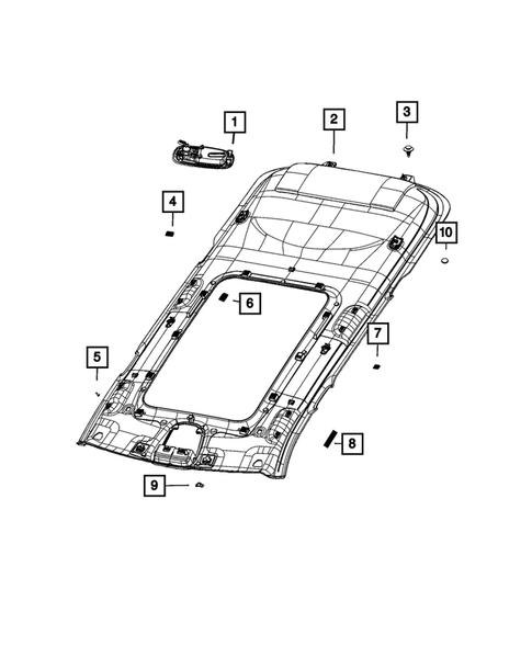 Headliners - Visors - Assist Straps for 2022 Jeep Grand Wagoneer #0