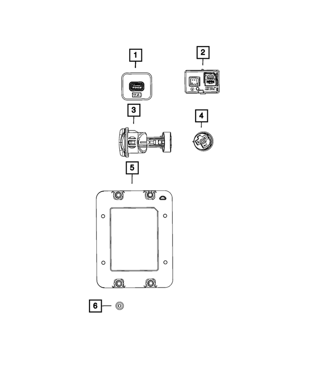 7AU69DX9AA - Interior Trim: Charging Port Usb for Mopar Image image