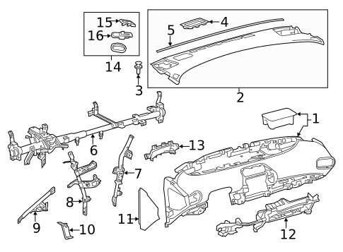 Instrument Panel for 2019 Toyota Prius #0