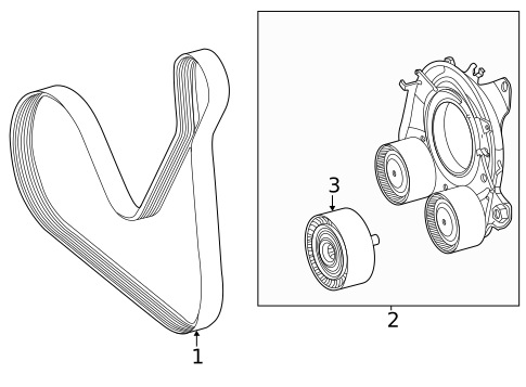 Accessory Drive Belt System Components for 2023 Mercedes-Benz SL 43 AMG&reg; #0