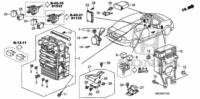 Control Unit (Cabin) (1) for 2010 Honda Civic #0