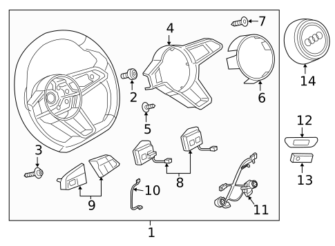 Steering Wheel & Trim for 2018 Audi TT RS Quattro #0