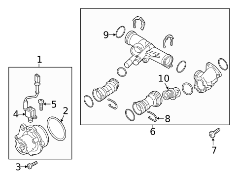 Water Pump & Related Components for 2015 Volkswagen Beetle #0