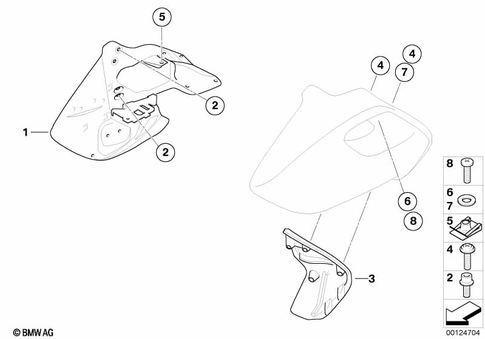 Motorcycle Trim Section, Windshield for 2002 BMW-Motorrad R 1200 CL #4