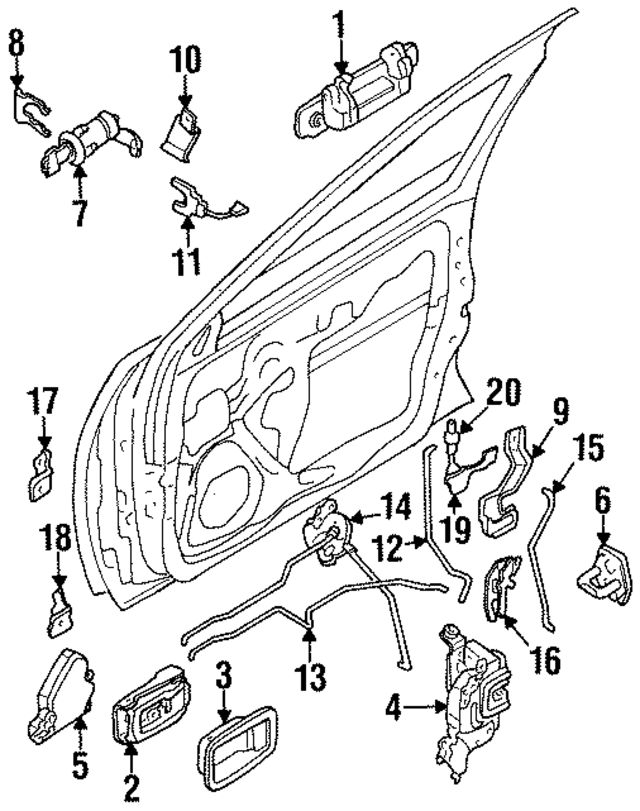 806711M200 - : Handle, Inside for Nissan Image