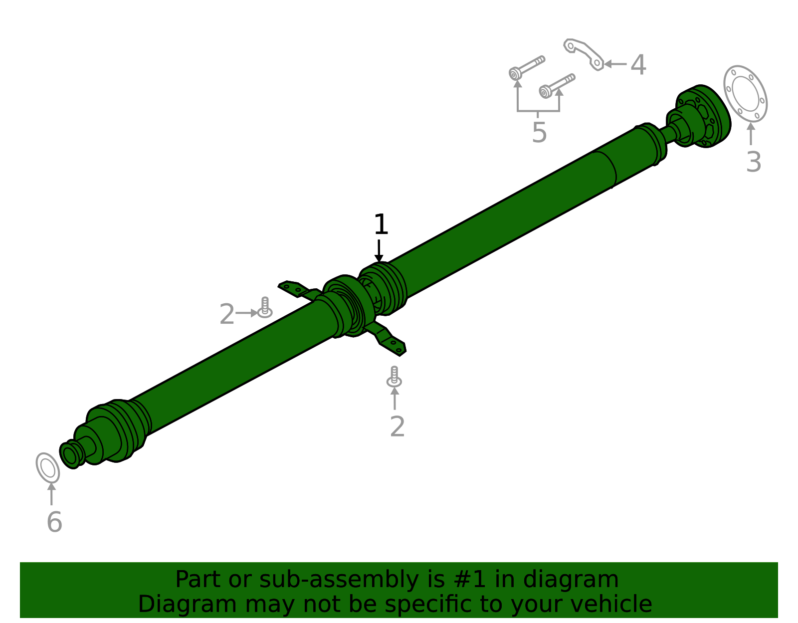 2015-2018 Porsche Macan Drive Shaft 95B-521-101-P | OEM Parts Online