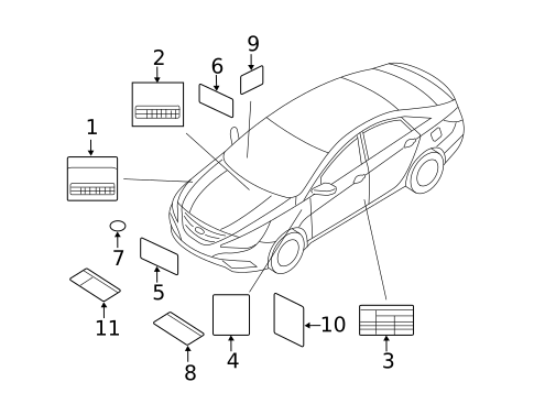 Labels for 2012 Hyundai Sonata #0