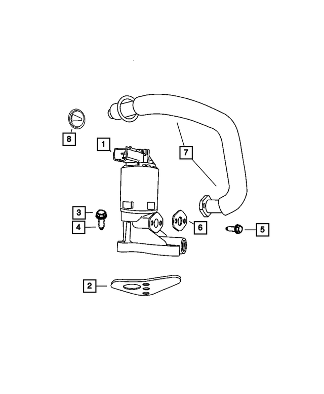 53032511AG - Emission Controls: Egr Tube for Mopar Image