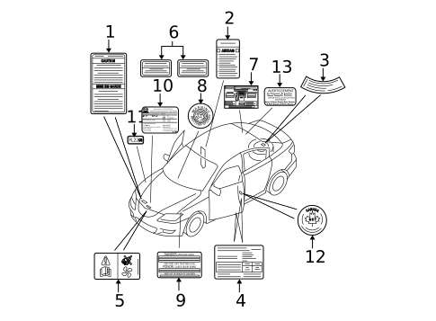 Labels for 2011 Mazda 3 #0