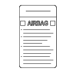 FE0157K92A - Body: Air Bag Label for Mazda Image