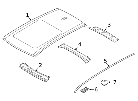 Roof & Components for 2018 BMW X6 #0
