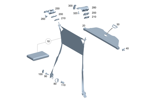 Twin Roller Blinds/Load Compartment Cover for 2025 Mercedes-Benz EQB 300 #0