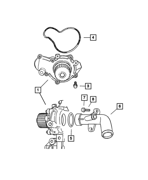 Water Pump and Related Parts for 2004 Dodge Neon #0