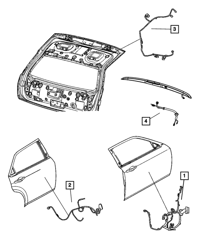 « 68034004AC – Electrical : Porte Avant Cablage, Côté Droit pour Mopar Image »