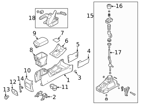Center Console for 2011 Kia Sorento #1