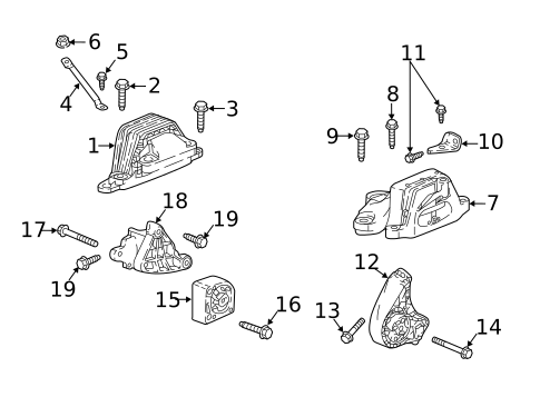 Engine & Trans Mounting for 2019 Buick Regal Sportback #0