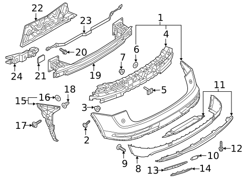 Bumper & Components - Rear for 2019 Audi Q5 #0