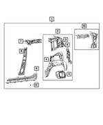 68303420AA - Body Sheet Metal Except Doors: Quarter Inner Panel, Right for Mopar Image