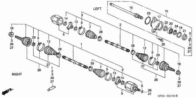 Driveshaft for 1995 Acura Legend #0