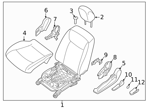 Driver Seat Components for 2016 Nissan LEAF #0