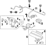 6770S30A71ZA - : Driver Air Bag for Honda: Prelude Image