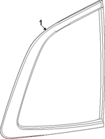 735003A0A01 - : Quarter Glass for Honda: CR-V Image