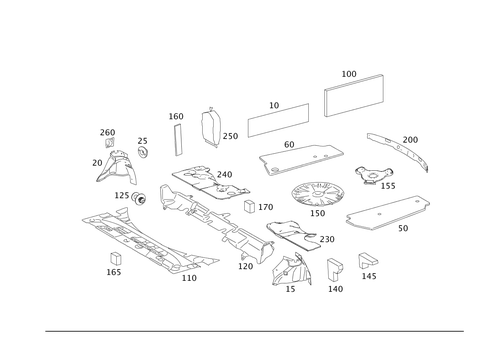 Insulation in Luggage Compartment and Rear End Pillar for 1996 Mercedes-Benz S500 #0