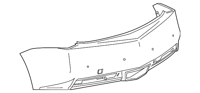 2011-2014 Cadillac CTS Rear Bumper Cover 25949183 GM | GMPartsDirect.com