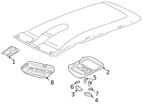 Overhead Console for 2005 Toyota Sequoia #1