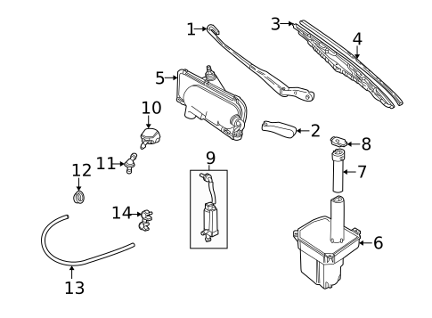 Wiper & Washer Components for 2001 Jaguar XJ8 #0