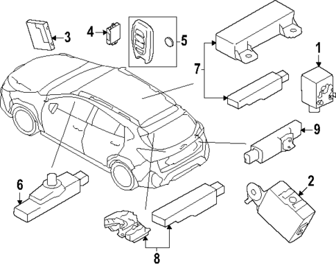 Keyless Entry Components for 2025 Subaru Crosstrek #0