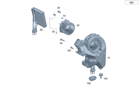 Heating/Air Conditioning System in Rear Passenger Compartment for 2025 Mercedes-Benz EQS 580 SUV #0