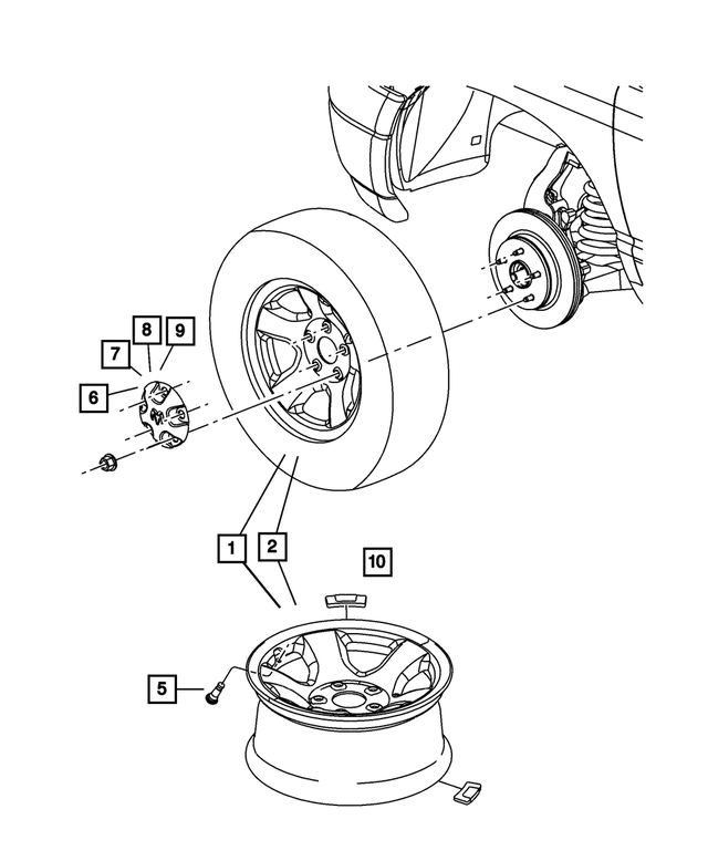 5GY15S4AAC - Wheels, Covers and Jacks: Steel Wheel for Mopar Image