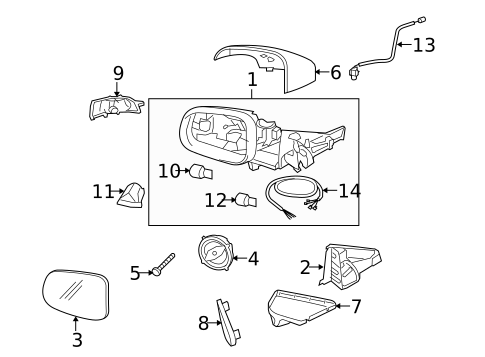 Outside Mirrors for 2009 Volvo V70 #0