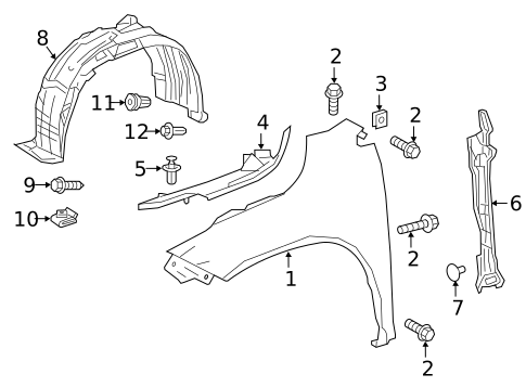 Fender & Components for 2017 Lexus RC300 #1
