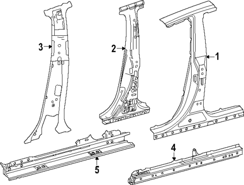 Center Pillar & Rocker for 2025 Lexus TX500h #0