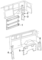 E3UZ1231035BEH - Body: Quarter Trim for Ford Image