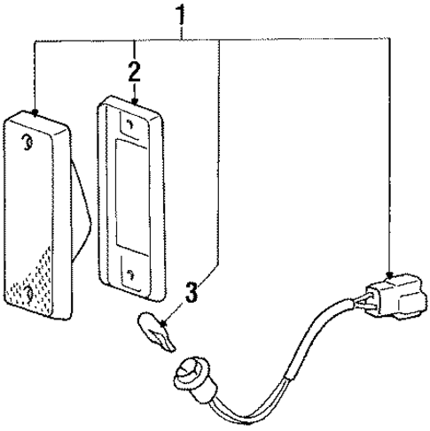Side Marker Lamps for 1991 Mitsubishi Montero #0