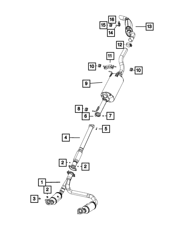 68579823AA - Exhaust: Exhaust Pipe And Converter for Mopar Image