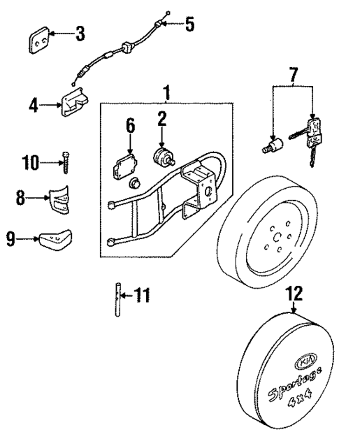 Carrier & Components for 2000 Kia Sportage #0
