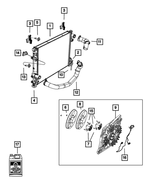 Radiator and Related Parts; Charge Air Cooler for 2014 Dodge Challenger #1