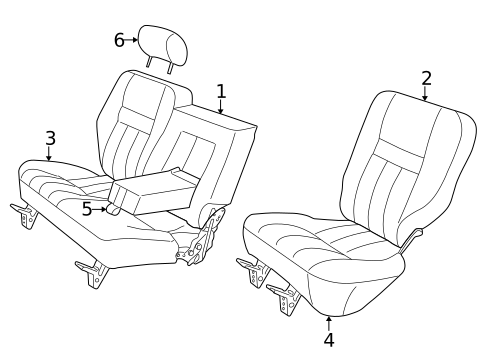 Rear Seat Components for 1997 Land Rover Range Rover #0