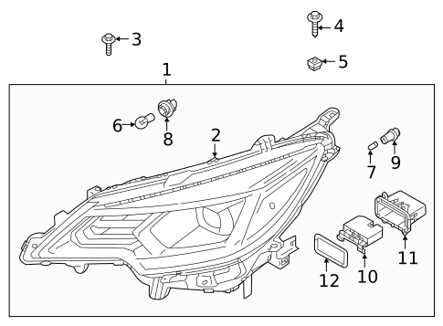Headlamp Components for 2024 Mitsubishi Mirage #0